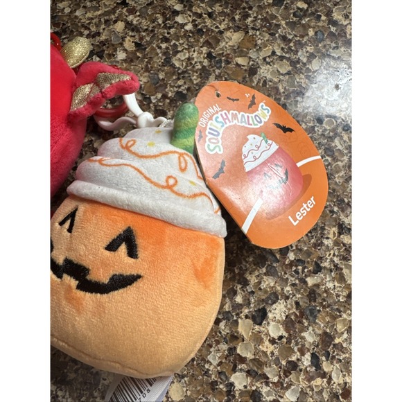 Squishmallows Halloween Lester And Karlie‎ Bat Clip Toy Keychain NEW with Tags - Picture 9 of 11